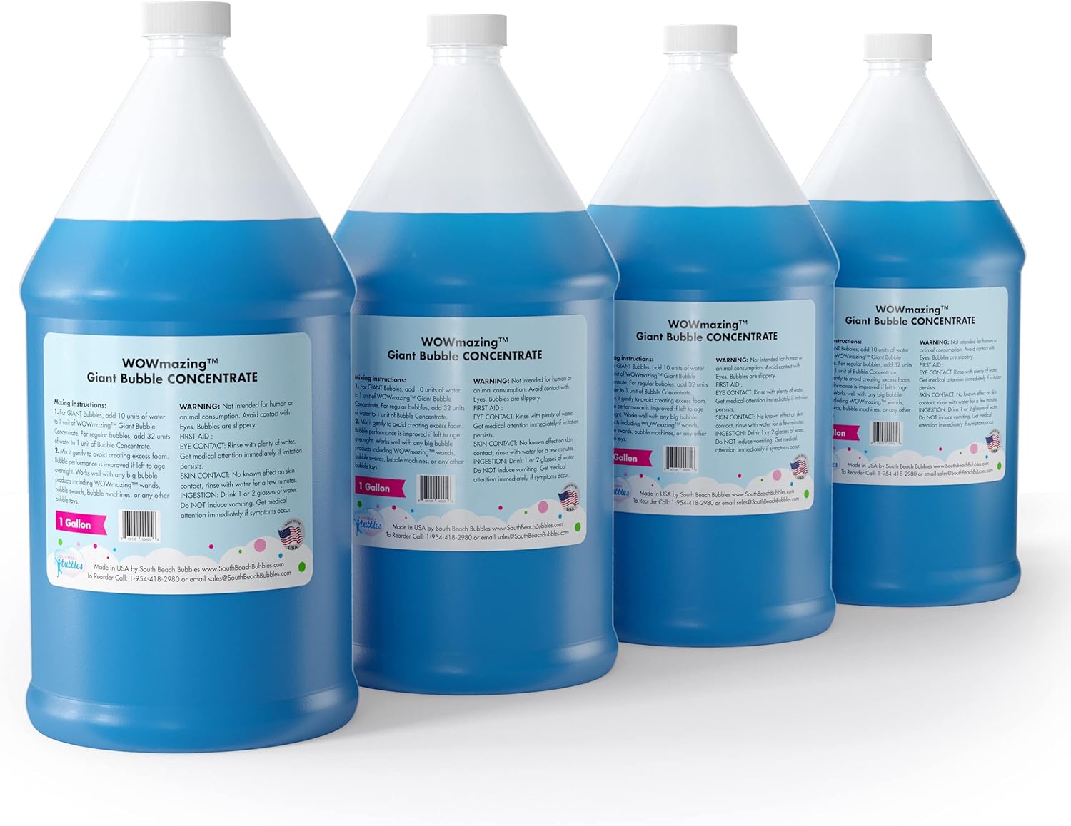 WOWMAZING Big Bubble Concentrate - Solution Making Bubbles (Makes up to 33 Gallons) – Just Add Water – Made in USA…