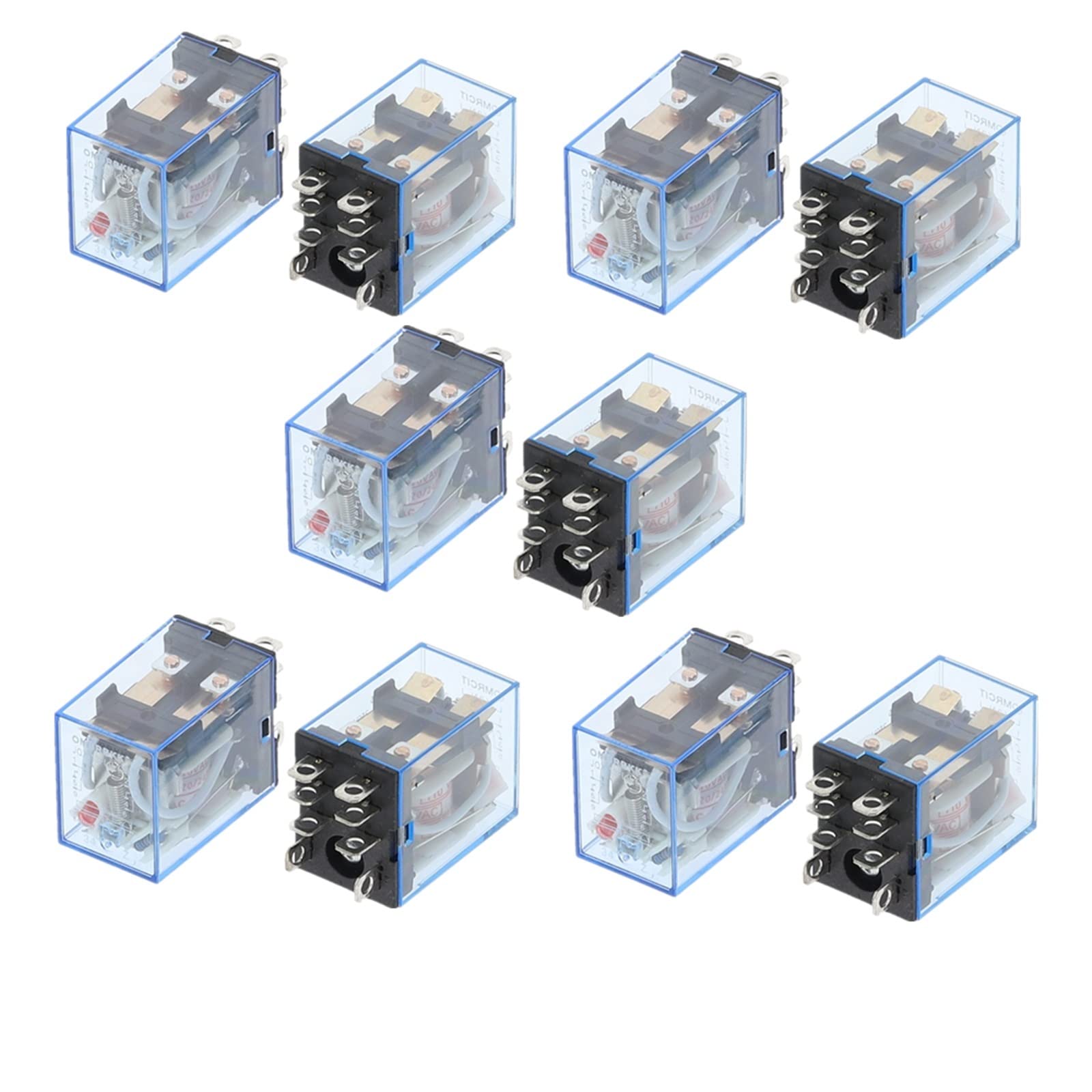 VDOQTLJT 10Pcs Relay LY2NJ 220/240V AC Small 10A 8PIN Coil DPDT(AC 380V)
