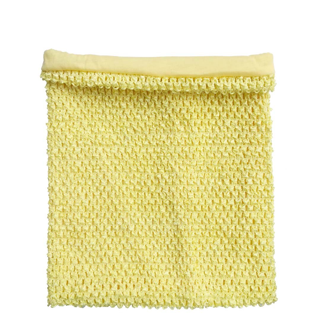 momtutusLemon Yellow Crochet Tutu Top Lined 12 X 10 Inches Elastic Crochet Tube Top