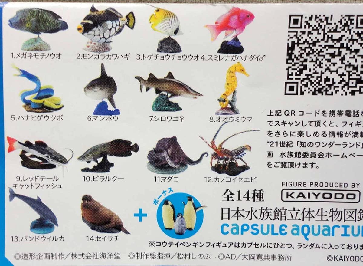 Amazon.co.jp: 日本水族館立体生物図録 しながわ水族館フィギュア 全14 