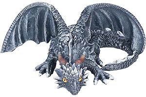 Big Squatting Dragon Figurine for Enchanting Outdoors