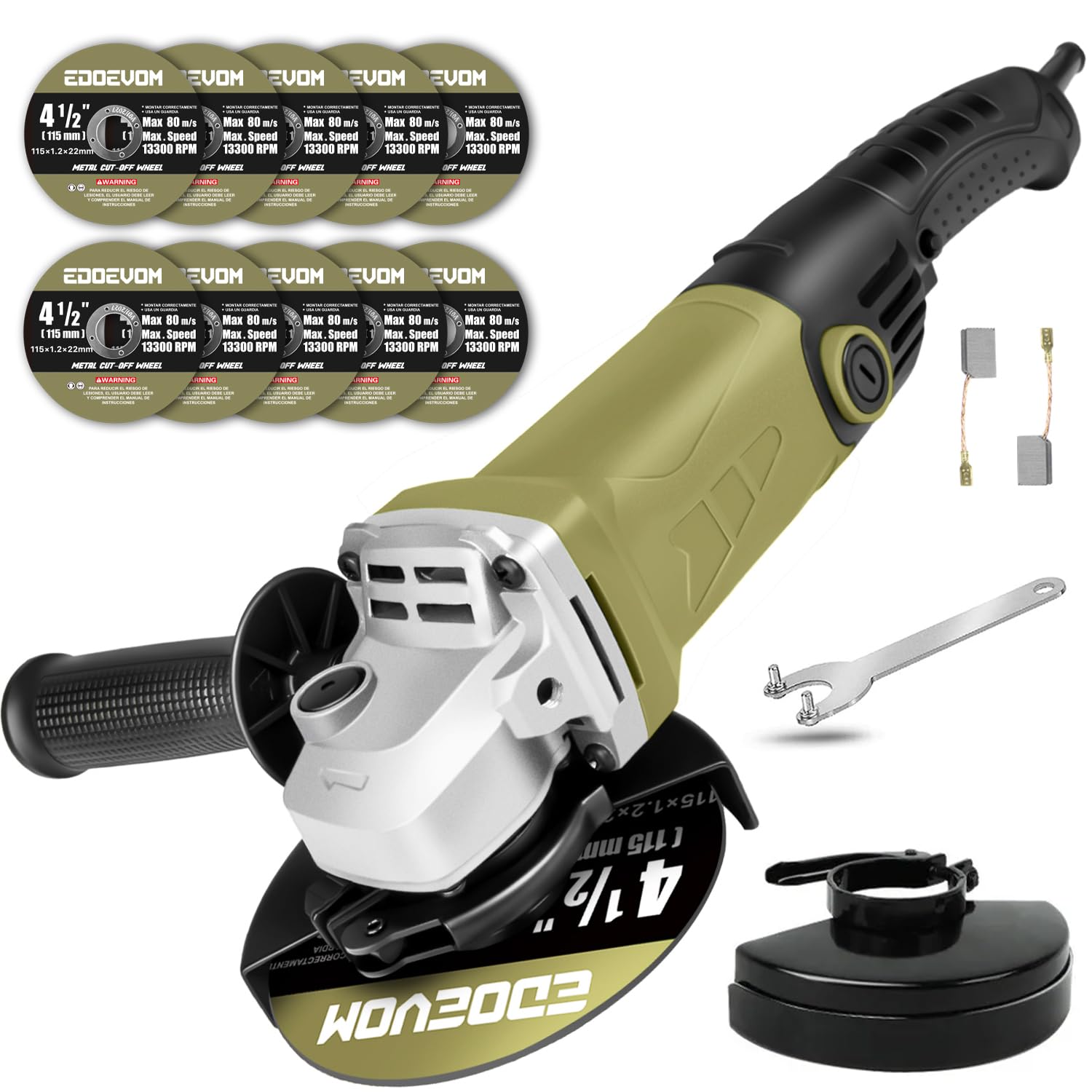 EDOEVOM 950W Esmeriladora Angular Industrial con Motor de 100% Pure Cobre