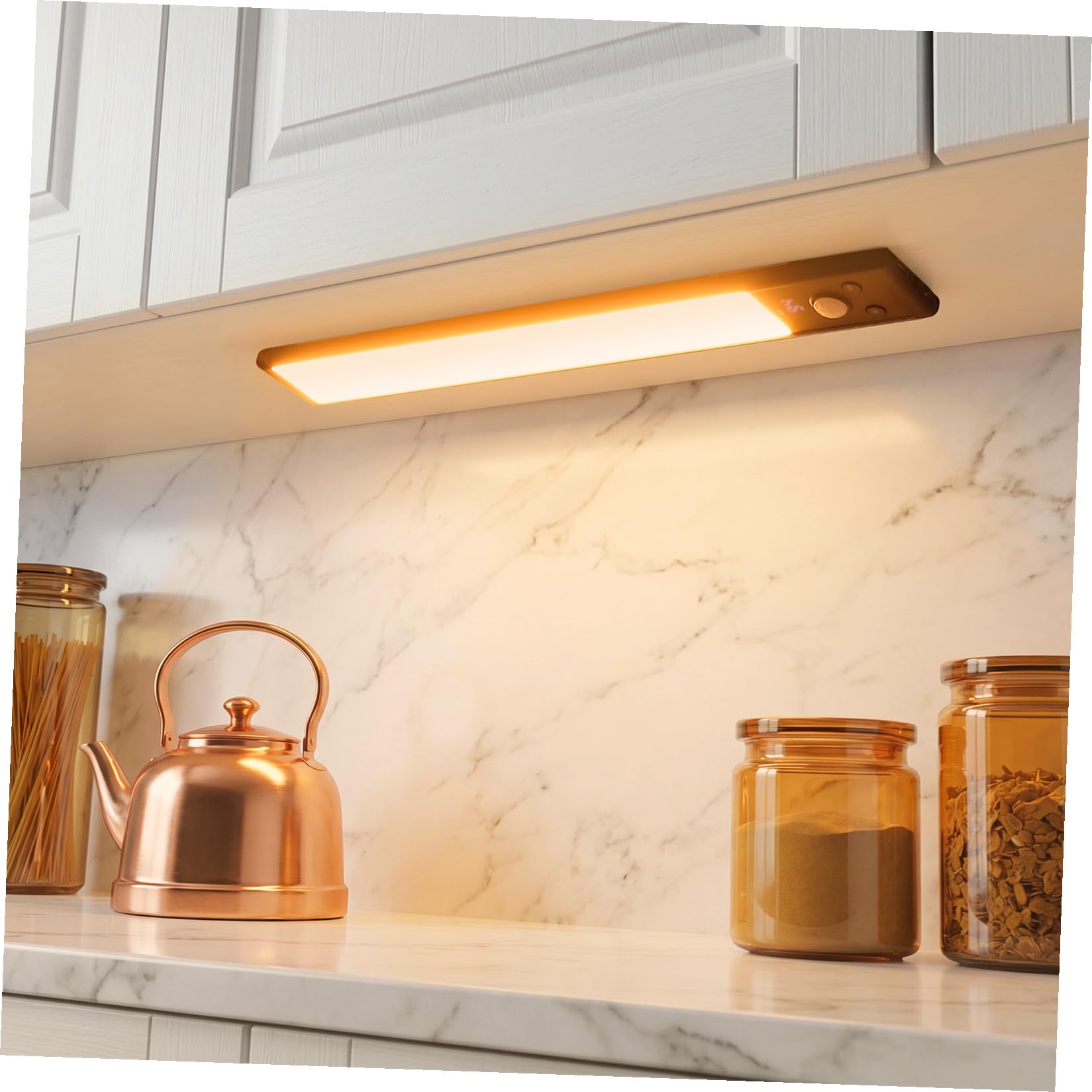 Sewroro 4 Piezas Luces LED para Gabinetes con Sensor de Movimiento de Iluminación para Cocina Pasillo y Escalera Duración Consumo Iluminación y