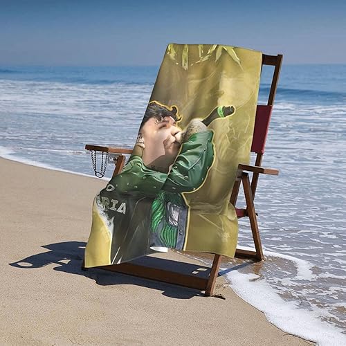 Miniatura 4 de DUMIERTKL Junior Singer H Towels Toalla de playa de microfibra toalla de piscina 52 x 32 pulgadas, toalla de baño súper absorbente, manta suave y