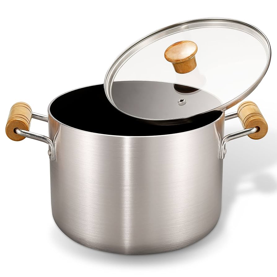Amazon | 両手鍋 パスタ鍋 寸胴鍋 カレー鍋 アルミ鍋 厚板 22cm