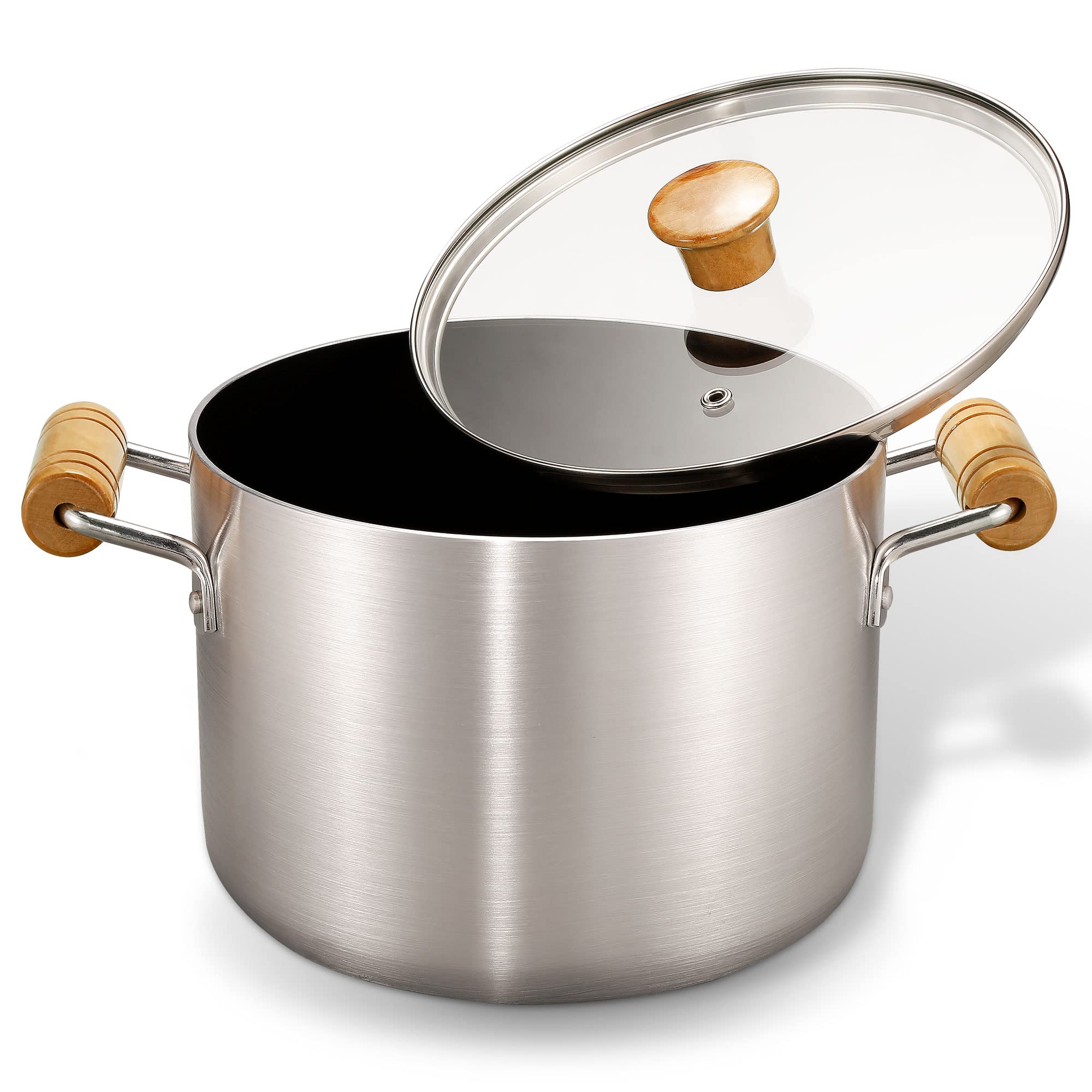 Amazon | 両手鍋 パスタ鍋 寸胴鍋 カレー鍋 アルミ鍋 厚板 22cm
