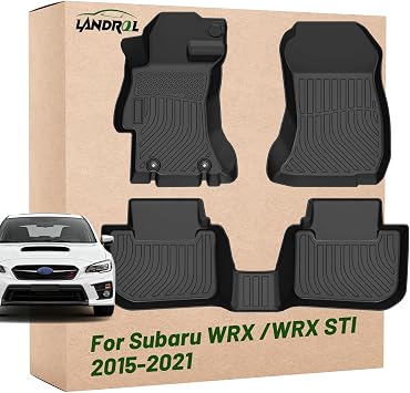 Cars Floor Mats Replacement for Subaru WRX/WRX STI 2015-2021 Custom Fit Odorless Carpets Durable All Weather Protection Liners Full Set Automotive Accessories for Dad