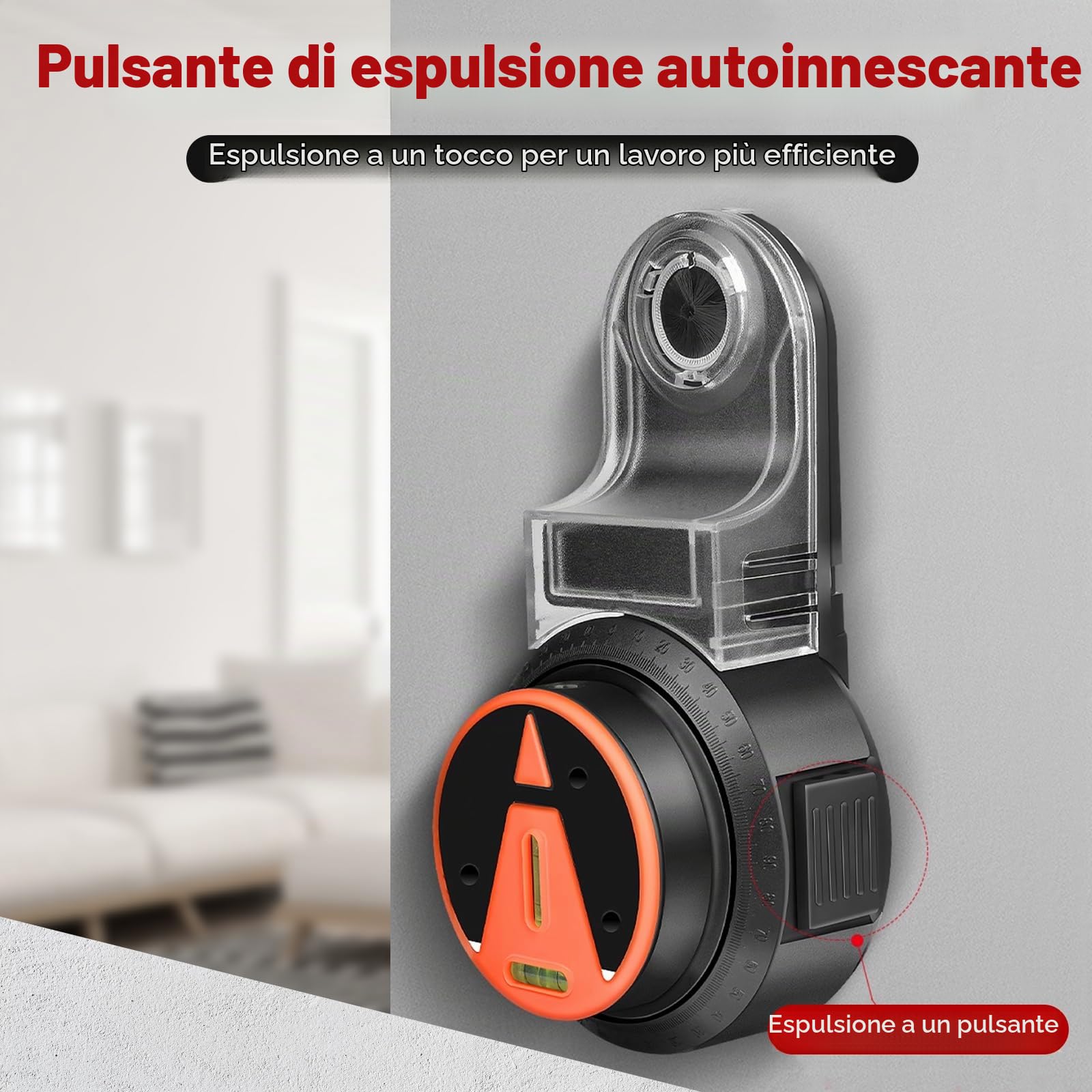 Aspiratore Polvere Trapano, Raccogli Polvere per Trapano, Collettore di polveri con con Livello Laser per Trapano per appendere quadri, dipingere, ristrutturare la casa