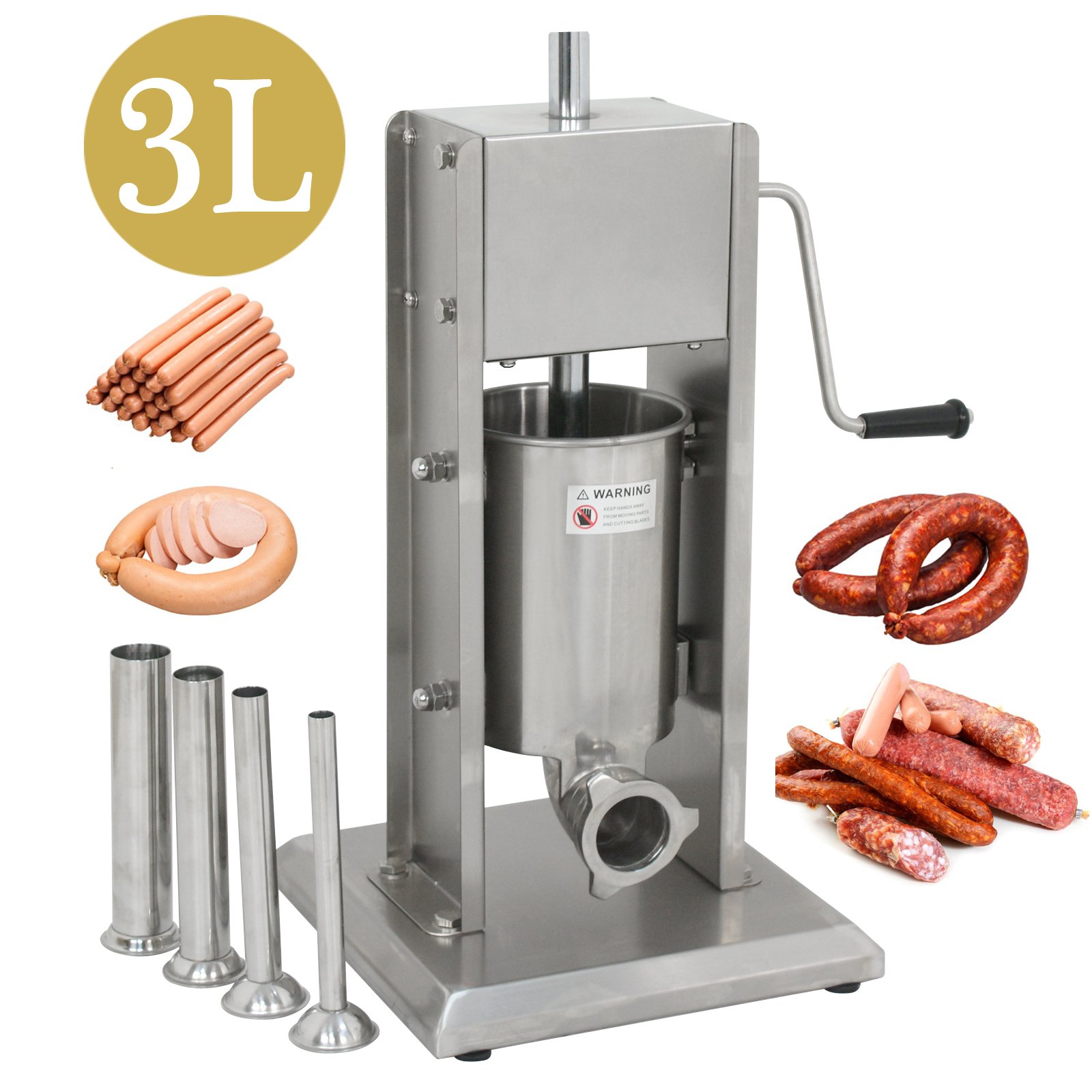 Super Deal 3L Sausage Filler Sausage Stuffer 7LB Dual Speed Meat Maker