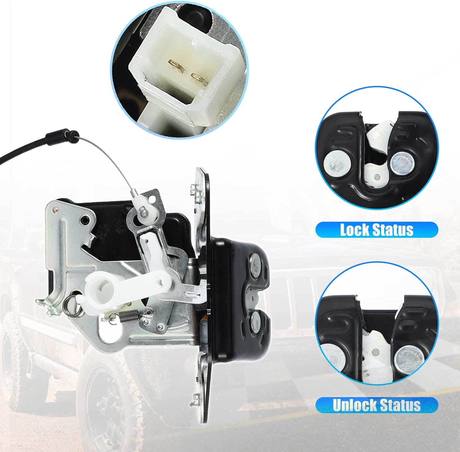 Rear Liftgate Latch Tailgate Lock Actuator Compatible for Jeep Grand Cherokee Dodge Durango Nitro 4589131AG 4589131AA 4589131AB
