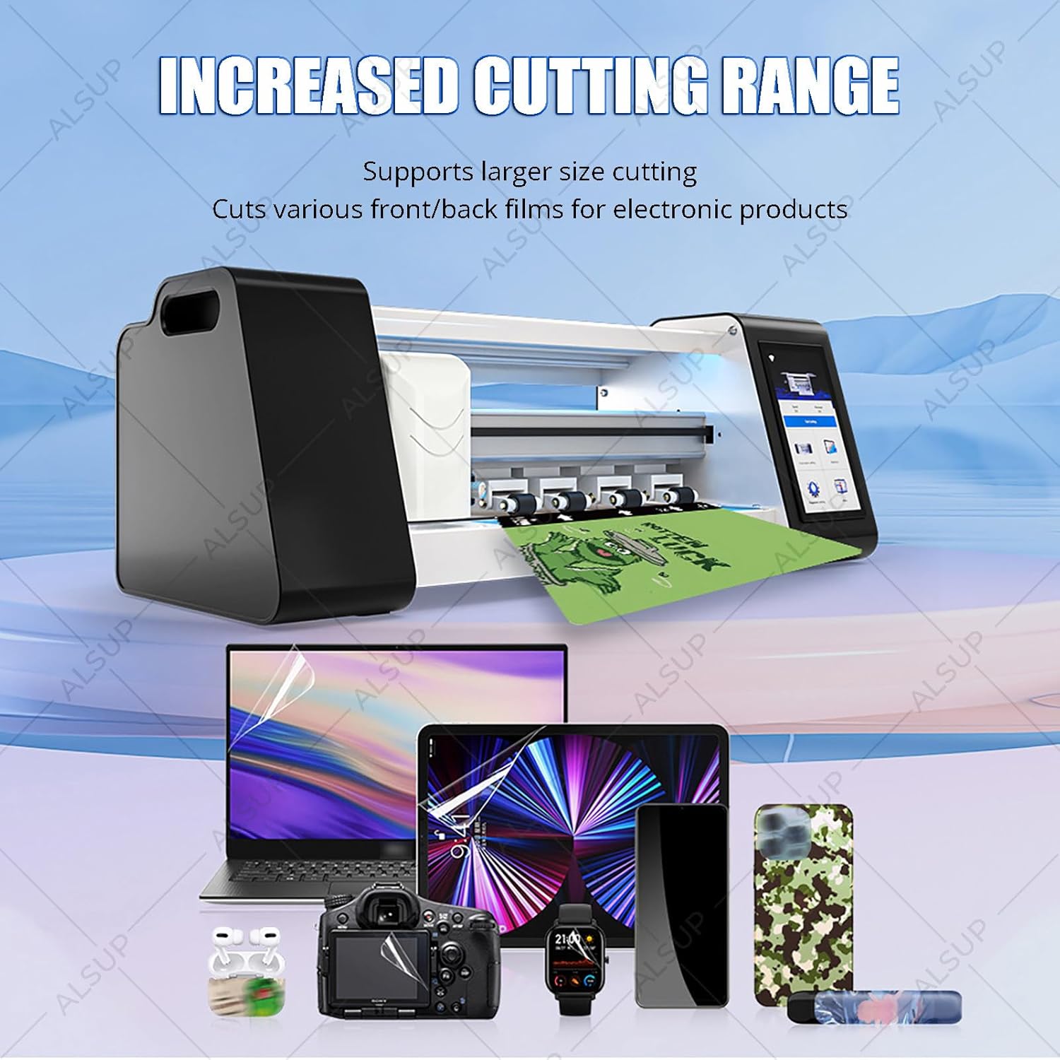 Automatic Mobile Phone Screen Protector Cutter Machine, Wi-Fi & Cloud Update Cutting Plotter, Fits Front/Back Film of Phones, Watches, Tablets & Laptops