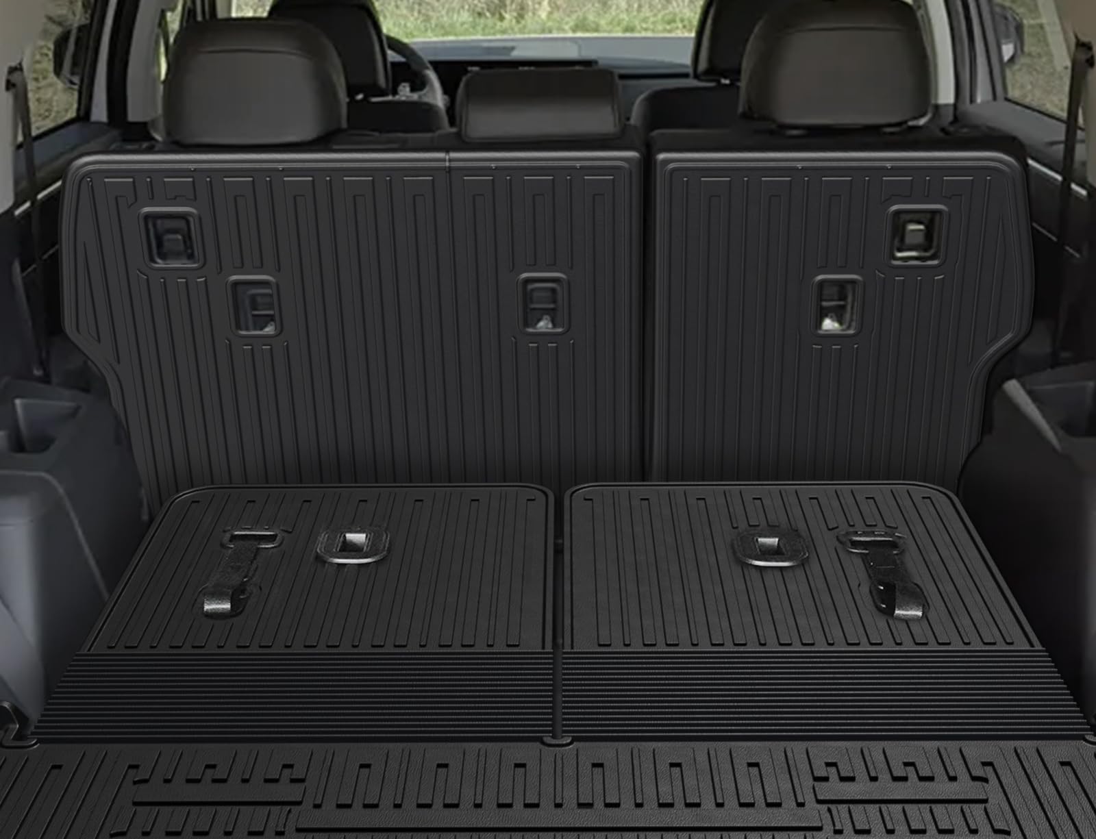 Backrest Mats Kick Mats for 2024 2025 2026 Hyundai Santa Fe 7 Seats Bench Seat Car Mat Accessories — view 7