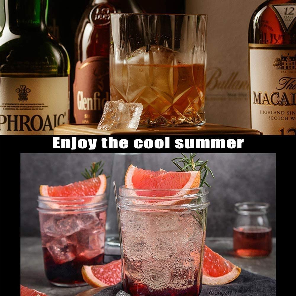 Appoggio Ice Maker Macchina, Compact Automatic Ice Maker, 24 Cubi Pronto in 10 Minuti, Ideale for la casa/Cucina/Ufficio/Bar