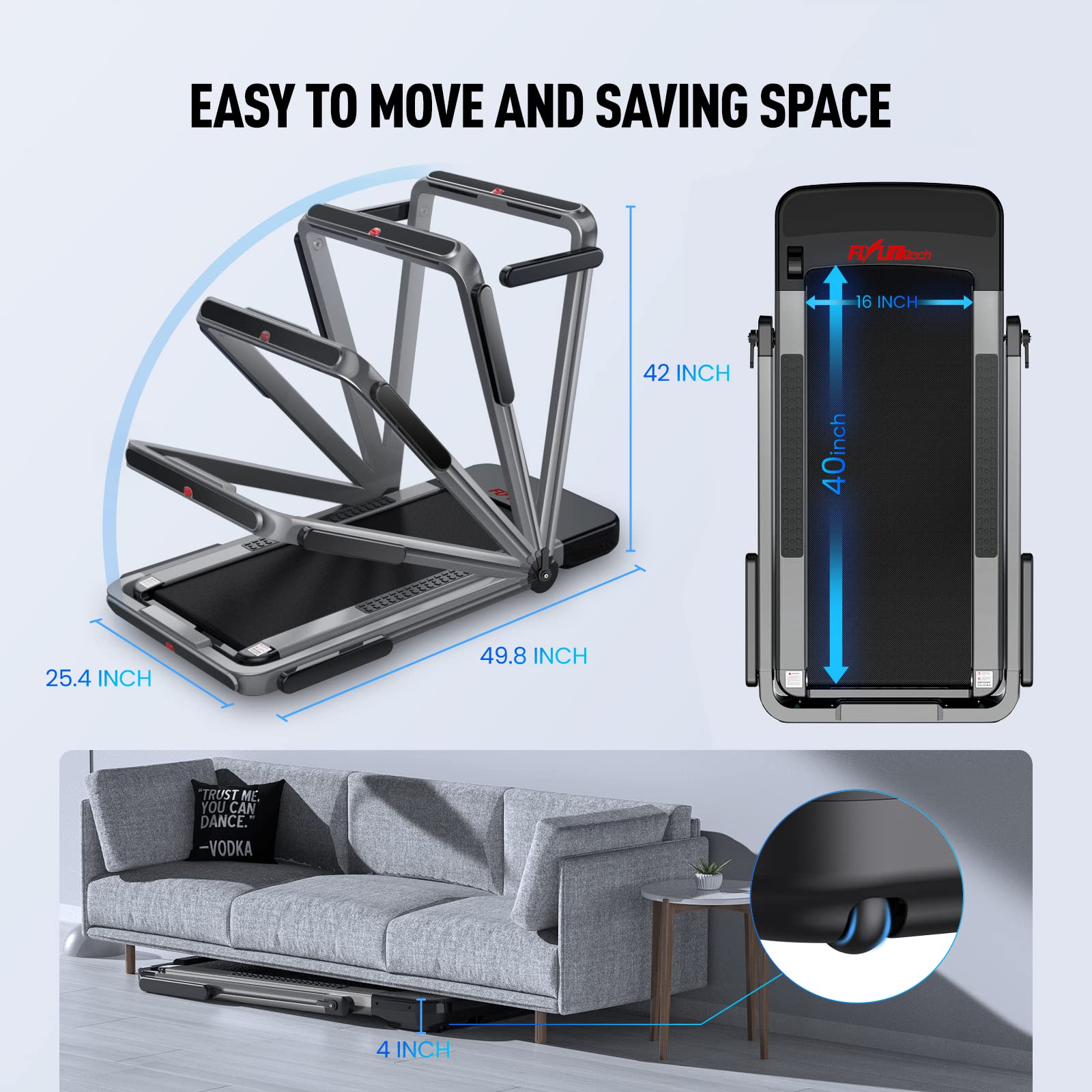 Amazon | FLYLINKTECH JF-H-40DC 2イン1 折りたたみ式トレッドミル