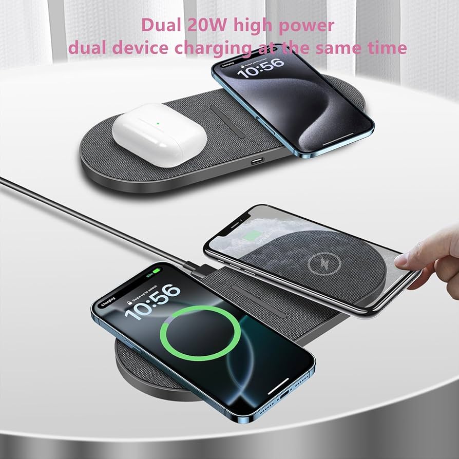 Amazon.com: 40W Wireless Charging Pad,Dual 20W Charging mat