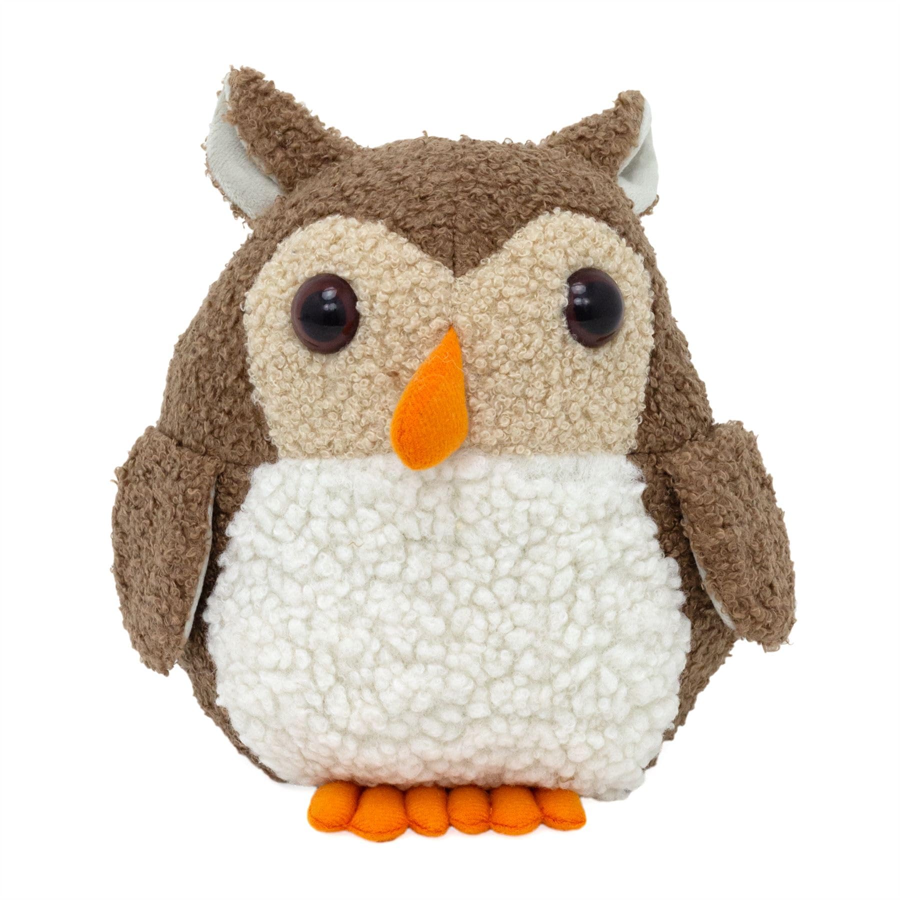 Carousel Home Brown Mabel Fabric Owl Doorstop | Cute Boucle Barn Owl Door Stop For Home | Novelty Bird Door Stopper 1.4Kg - 18Cm