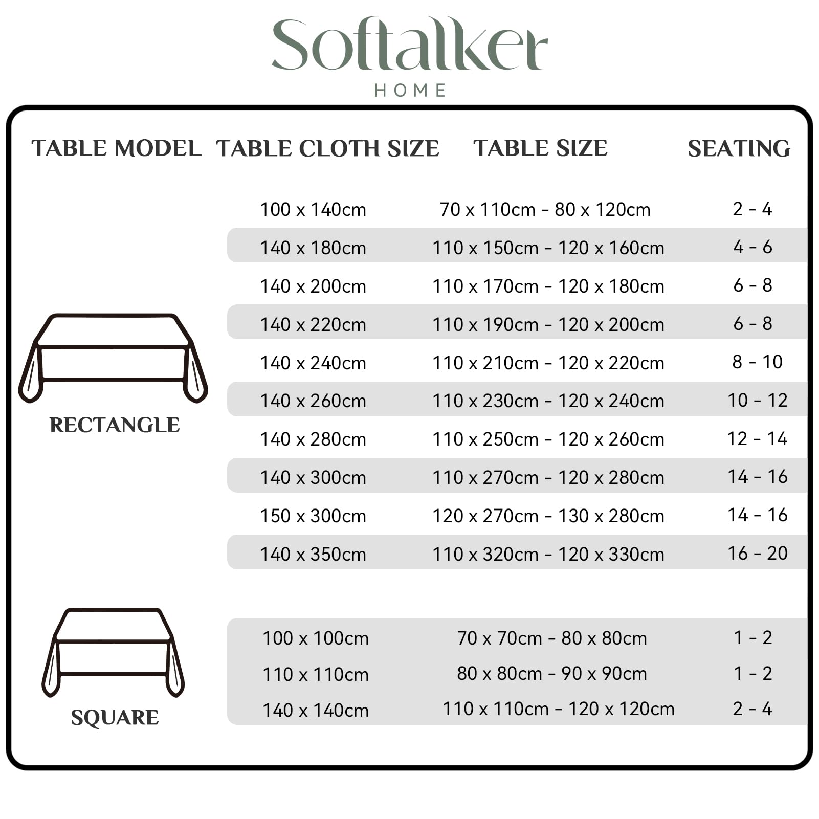 Softalker Nappe lavable, rectangulaire, 210 g/m², aspect lin, lavable, imperméable, pour extérieur, mariage - 150 x 350 cm - Beige