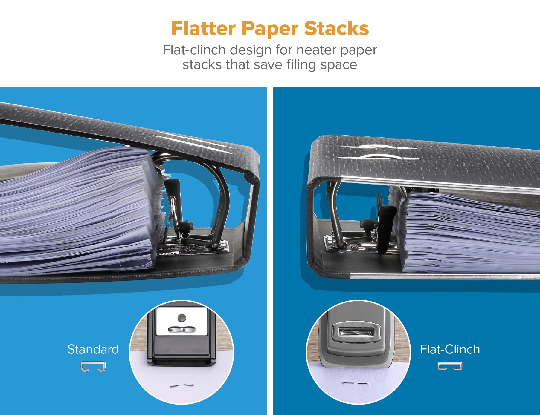 Bostitch Office - Grapadora resistente de 40 hojas con 1250 grapas y removedor de garras, tamaño pequeño, cabe en la palma de tu mano, paquete económico, gris (B175-GRAY-VP)