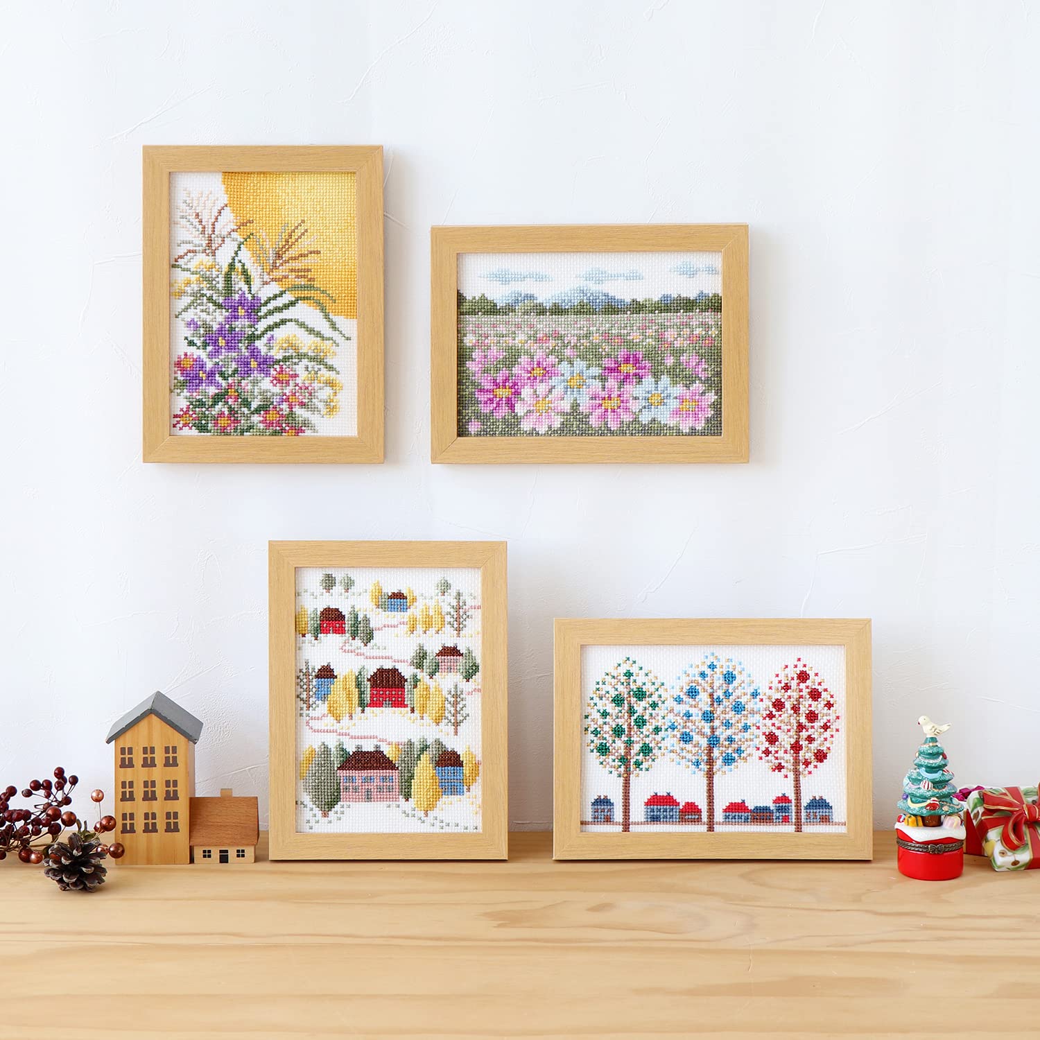 Amazon | オリムパス製絲 刺しゅうキット 12ヶ月の小さな花風景 NO