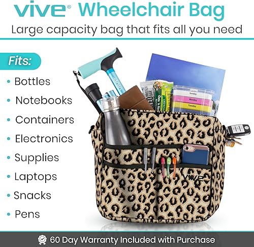 Vista 30 de Bolsa de transporte Vive para andador, universal, para accesorios de sillas de ruedas, andadores, andadores con ruedas y sillas de transporte, que