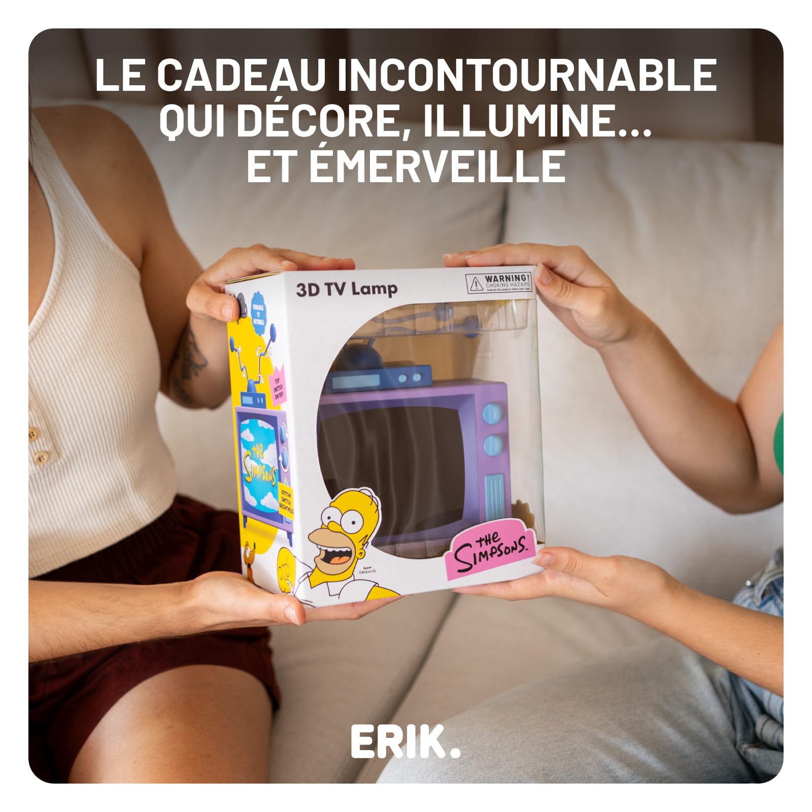 Grupo Erik | Lampe Décorative Les Simpson | Idée Cadeau Geek | Câble USB ou piles AAA | Deco Gaming, Lampe Geek