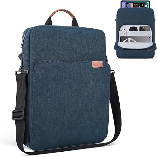 Vista 16 de Funda de transporte para iPad de 13 pulgadas para iPad Pro M5 y Air M2/M3 2025, iPad Pro 12.9, 13.8" Surface Laptop 7th, funda acolchada para Negro