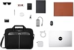 Targus 15–16” Classic Slim Briefcase – Lightweight Laptop Bag with Padded Compartment, Trolley Strap, Organizer Pocket & Shoulder Strap – Fits up to 16” Laptops - TCT027US