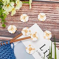 Vista 5 de WEBEEDY Tapones de aguja de tejer de oveja, protectores de punta de aguja, protectores de punta de tejer pequeños, tapas de extremo de aguja