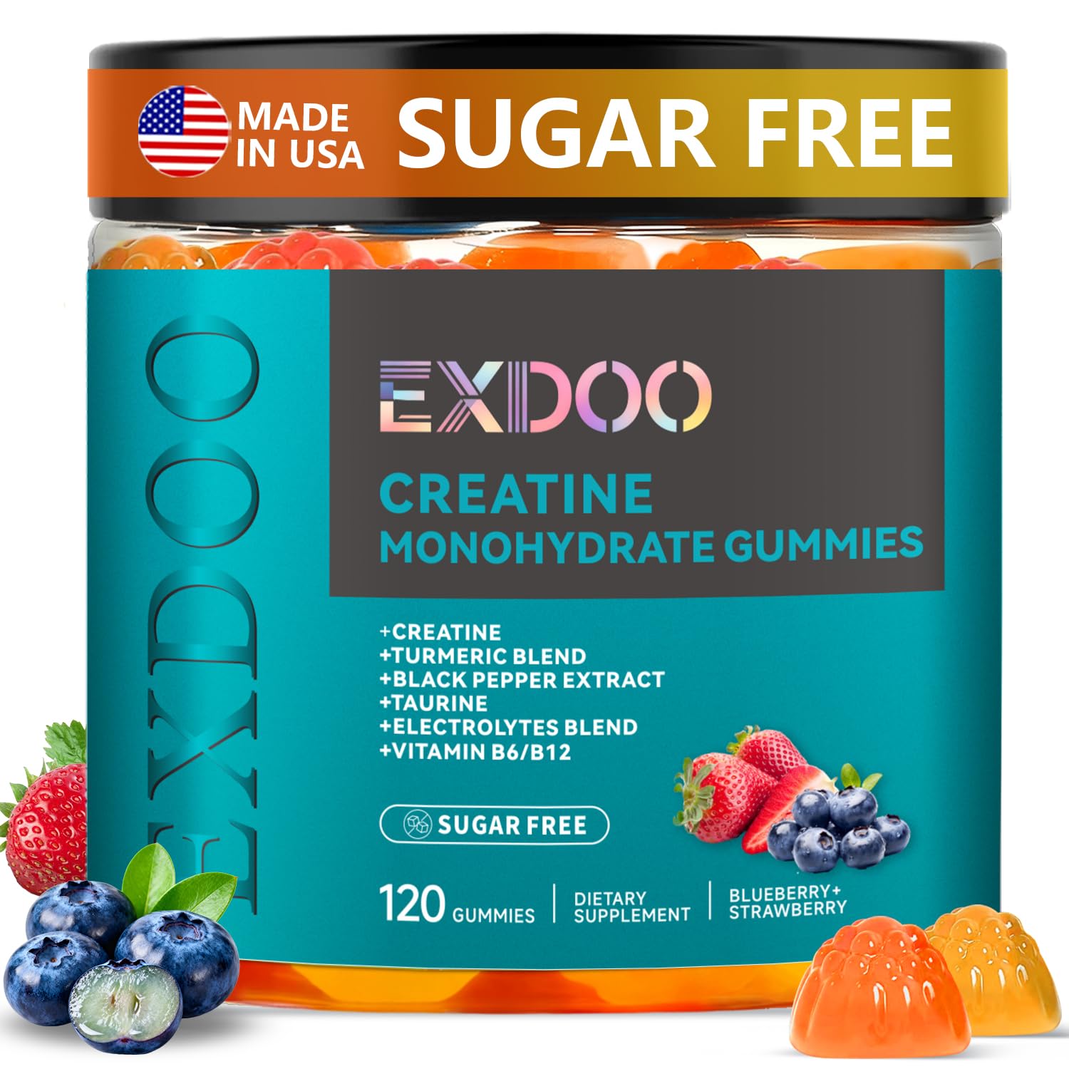 Creatine Gummies 5g Per Serving for Men & Women Made in USA