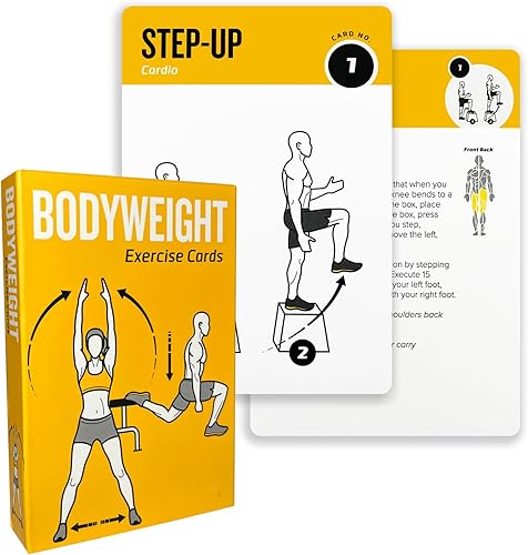 Miniatura 17 de Tarjetas de entrenamiento con balón de estabilidad, mazo de 62 tarjetas de ejercicios Tamaño grande 5" x 3.5" Tarjetas de fitness para mujeres y