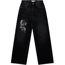 Crystal Chain Cutout Relaxed Jean