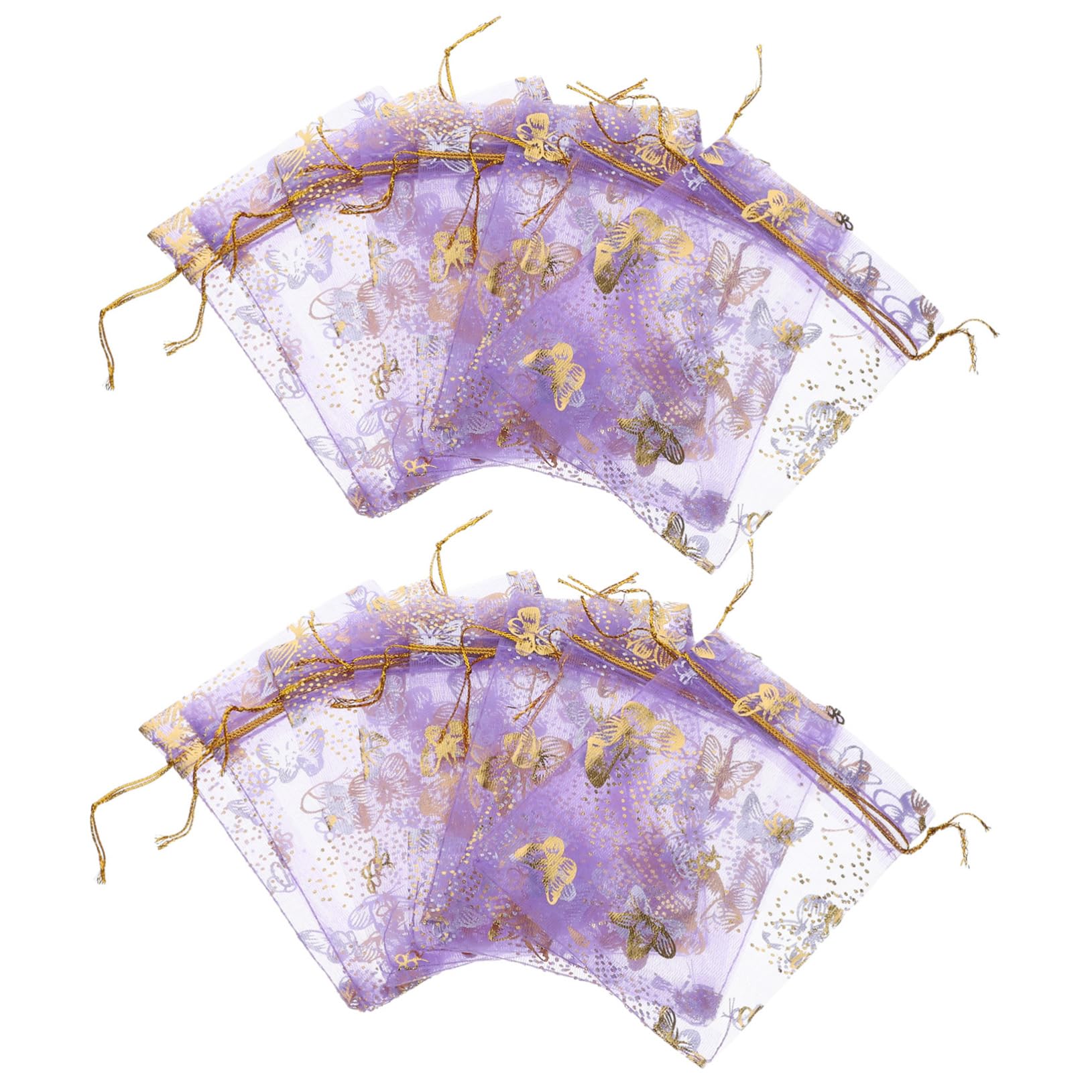 Ipetboom 4 Set Sacchetto In Organza Mini Sacchetti Con Coulisse Sacchetti Per Caramelle Sacchetto Per Dolciumi Mini 100 pezzi * 4
