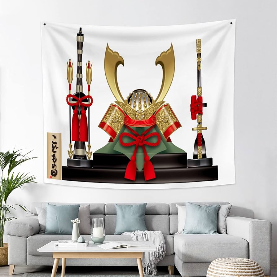 タペストリー 兜 (大) Amazon.co.jp: Qinunipoto タペストリー 兜 こどもの日 端午 5月