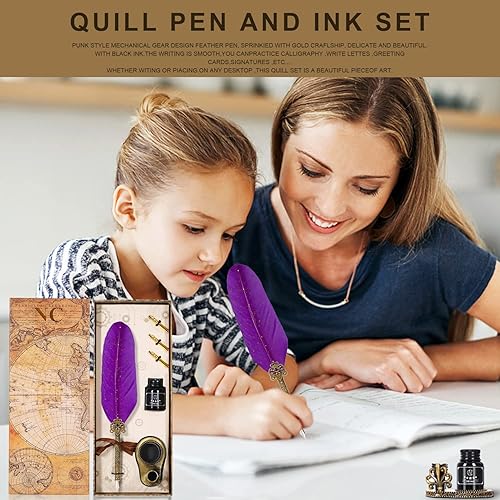 Miniatura 10 de NC Juego de tinta de plumas juego de tinta de plumas juego de bolígrafos de caligrafía de plumas regalos de Navidad regalo del día de San Valentín