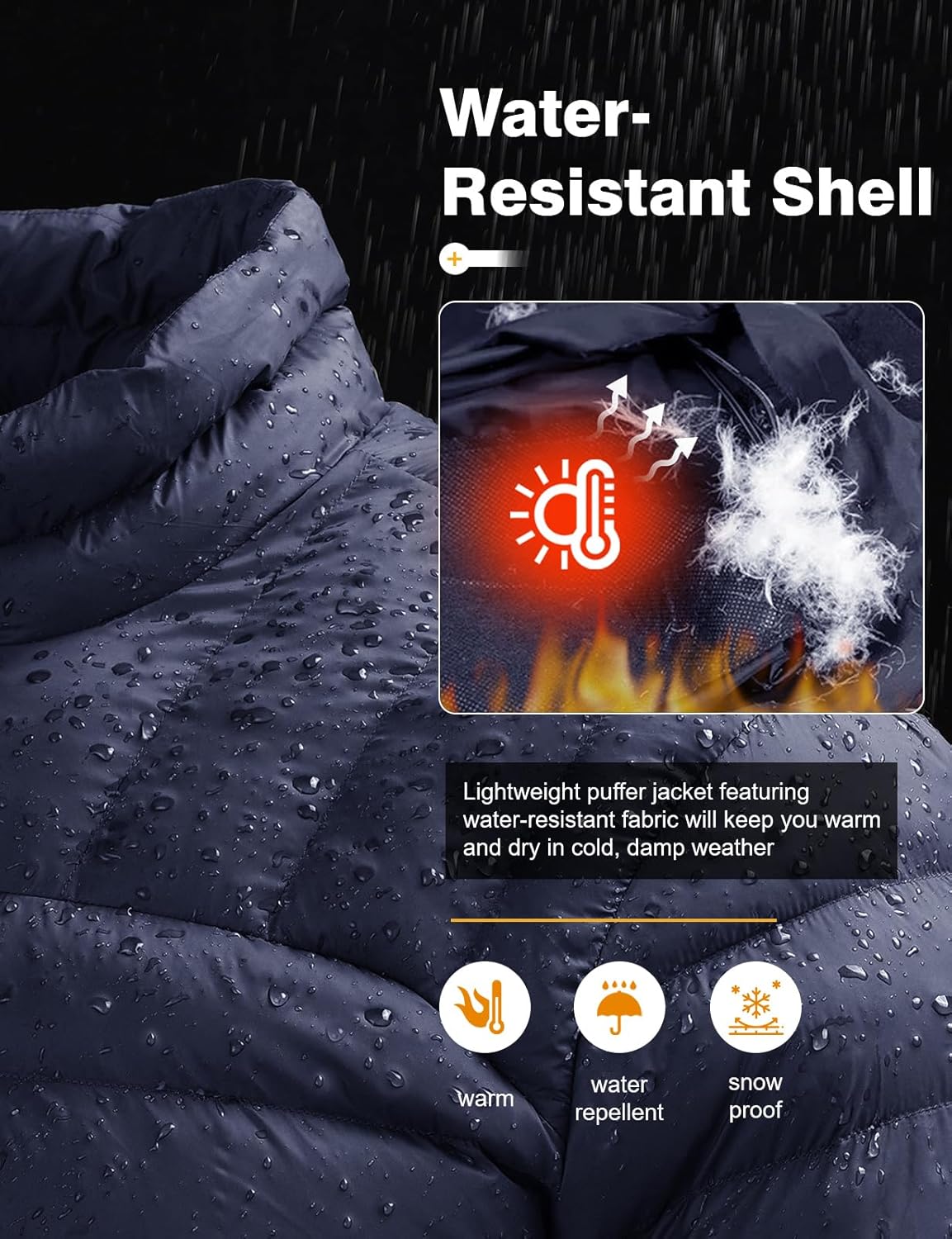 TBMPOY Men's Lightweight Packable Puffer Winter Jackets Puffy Water-Resistant Bubble Insulated Coat for Travel Ski Hiking - Image 5