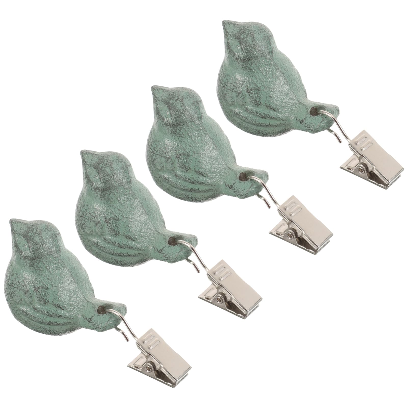 4 Stück Kreative Tischdeckenklammern in Vogelform aus Metall für Gartentische mit Glatter Oberfläche und Kratzfreiem Design für Picknick und Zuhause