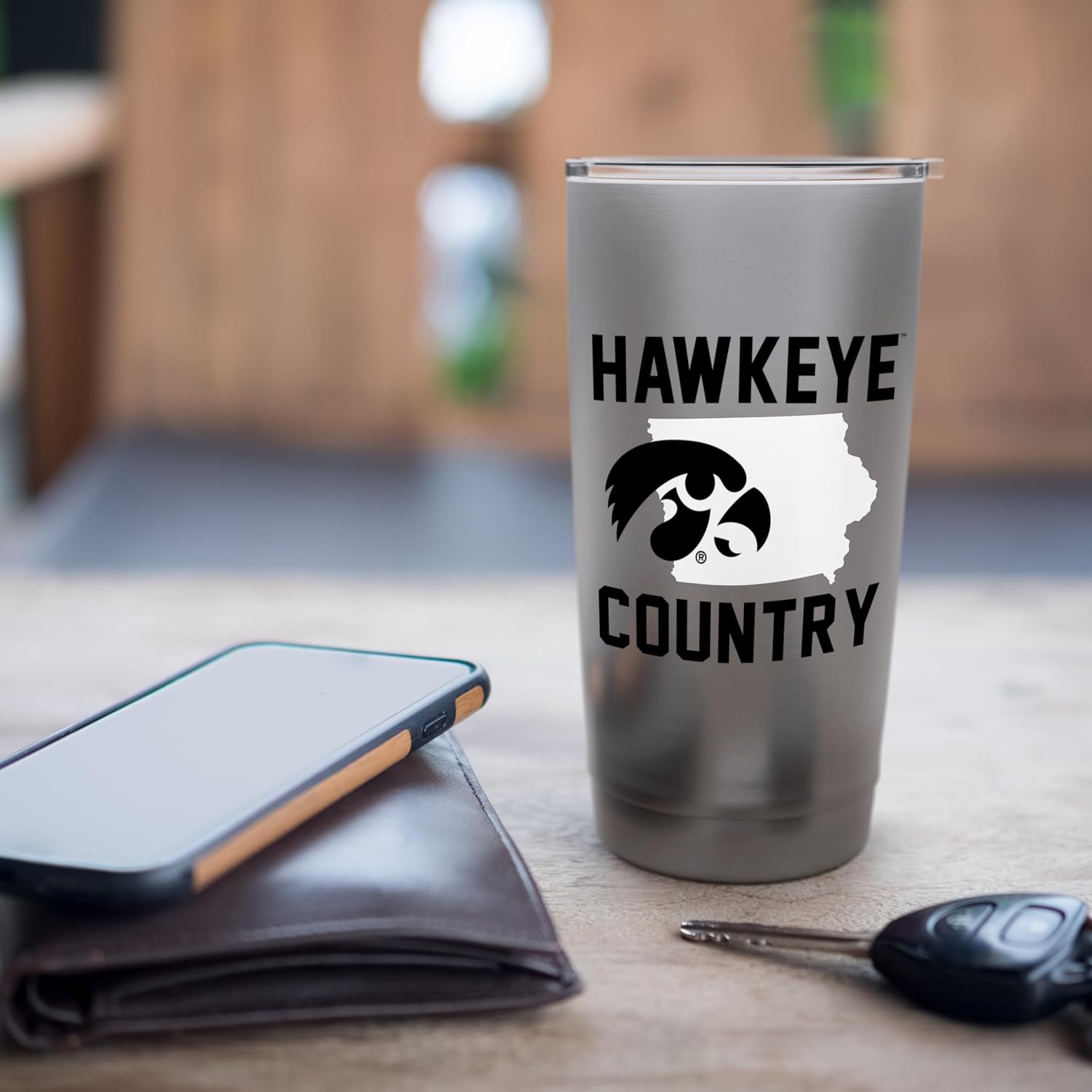 Iowa Hawkeyes | Official NCAA Merch | 1717BK02 Stainless Steel Insulated Tumbler
