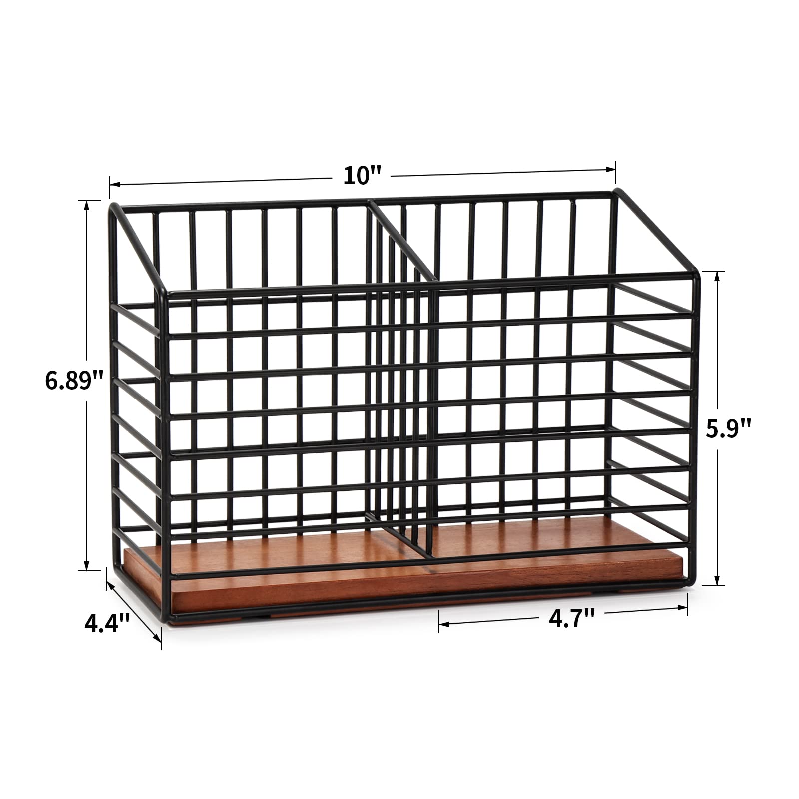 Portautensili Da Cucina Grande In Legno Di Acacia Dstuff | Organizer Da Banco 4 Scomparti Con Foro Di Asciugatura - copertina