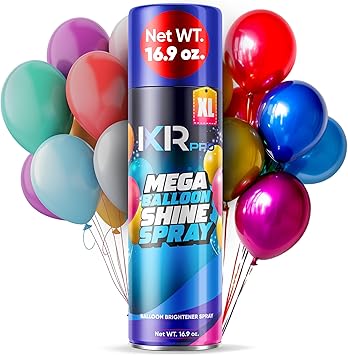 ixirpro Balloon Shine Spray 16.9 oz No Need Towel or Gloves, Instant High Shine Gloss Brite Balloons for Party Decoration for Ultra Lasting, Shine Balloon Spray Upgraded Formula