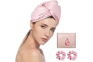 Ultra-Fine Hair Towel Wrap for Long Hair, Chloven Satin Hair Towel Wrap