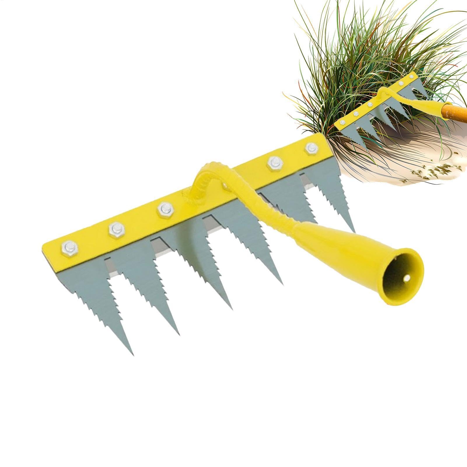 Generico Rastrello per Prato da Giardino Attrezzo livellatore Pesante | Estirpatore manuale per all'aperto: Giardino, Prato, Cortile, Aiuola, Serra, Vivaio, Frutteto, Fattoria
