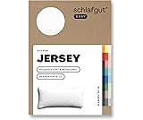 Schlafgut Easy Jersey Kissenbezug 40x80 cm Full-White mit 100% Baumwolle, superweicher & atmungsaktiver Kopfkissenbezug