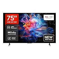 TCL 75V6C TV 75″ 4K UHD Smart LED TV, 4K HDR, Google TV con design senza bordi (Dolby Audio, Motion Clarity, compatibile con Google Assistant e Alexa)