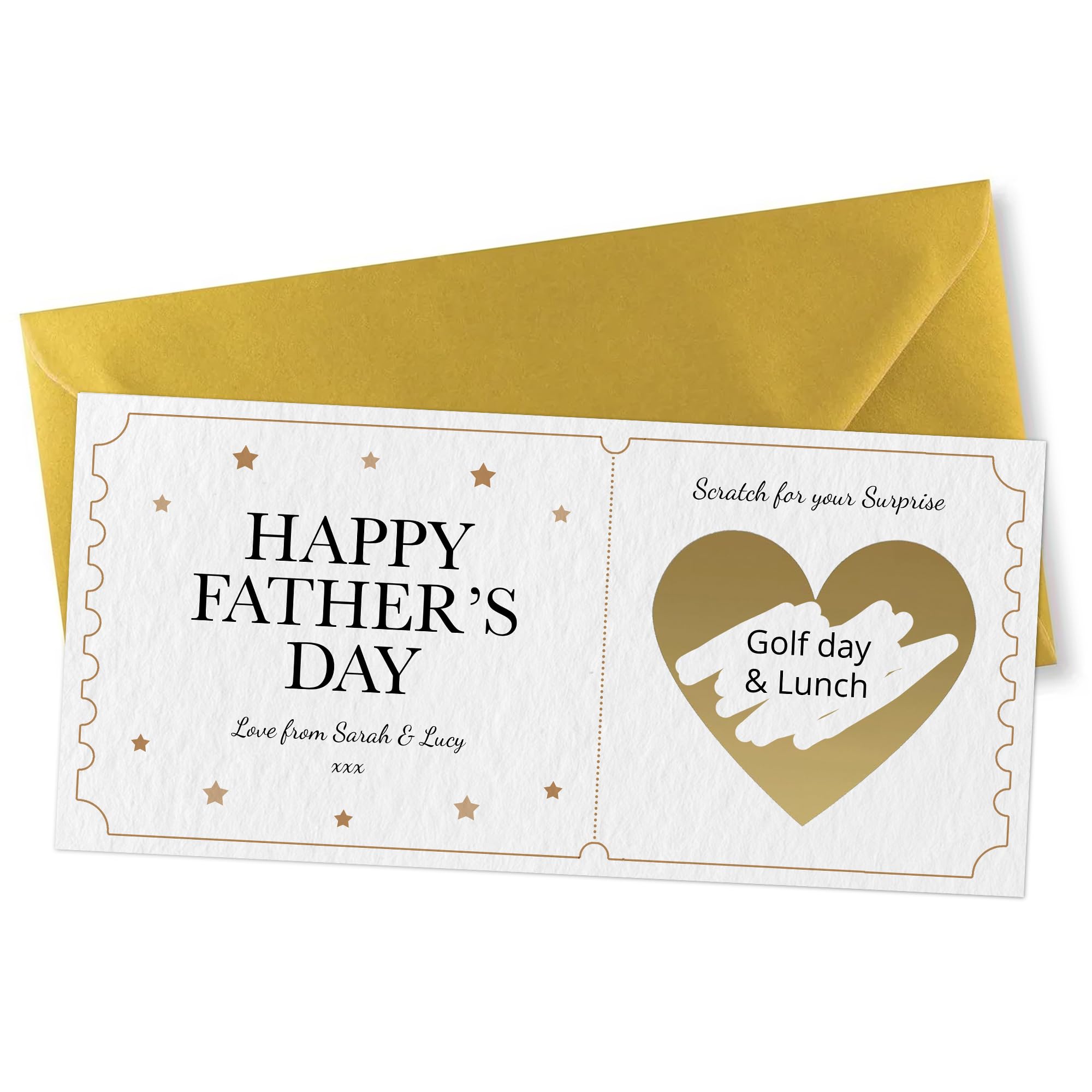 Personalised Father's Day Scratchcard - Surprise Scratch card for Dad - Personalized Scratch-Off Reveal for Fathers Day