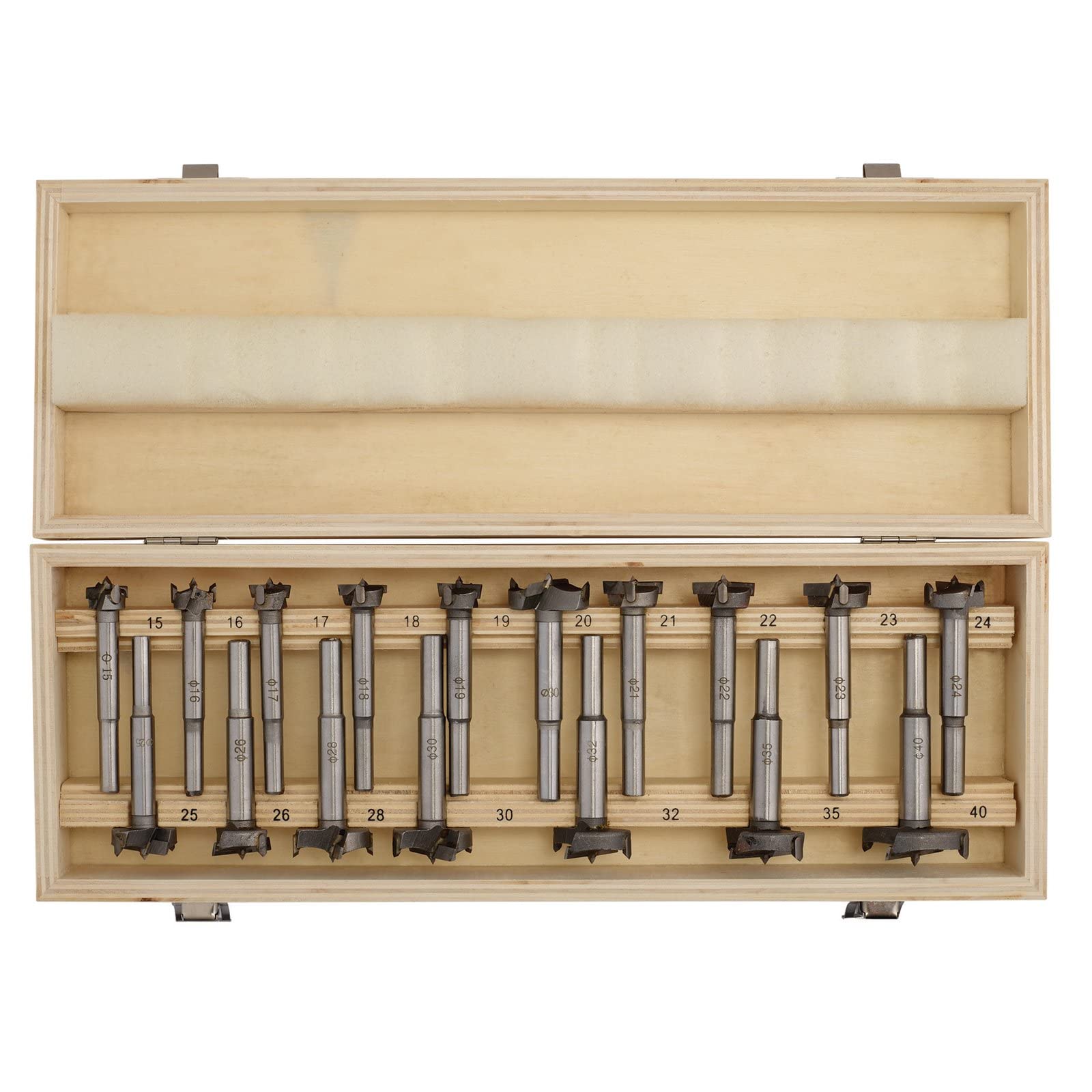 Draper Forstner Drill Bit Set 17 Piece For Flat Bottomed Holes & Hinges 08930