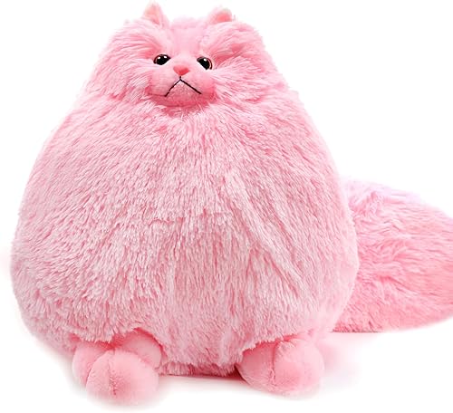 Winsterch Fluffy Giant Cat Stuffed Animal,20 inches Large Cat Stuffed Toys,Birthday for Girls Kids Girlfriend Mother Women,Big Cute Pink Plush Stuffed Animal Plush Toy