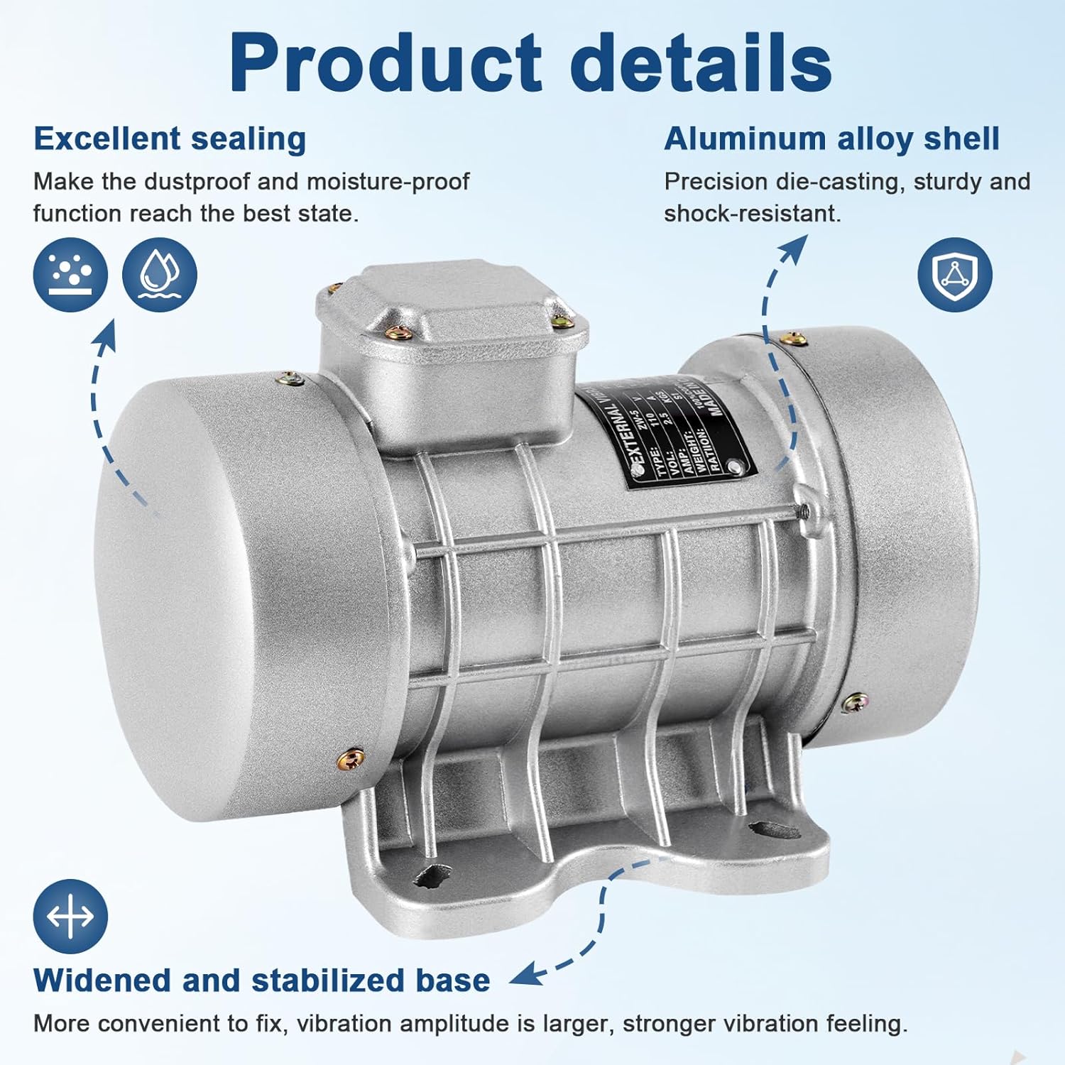 30W Concrete Vibrator Screen with Speed Controller and US Plug and 250W Concrete Vibrator Vibration Motor