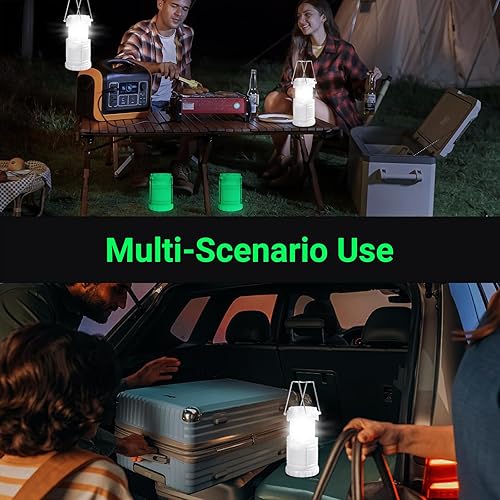 Vista 4 de KUNHE Paquete de 20 linternas LED que brillan en la oscuridad, funcionan con pilas (incluye 60 pilas alcalinas AA), 350 lúmenes, IPX4, resistentes