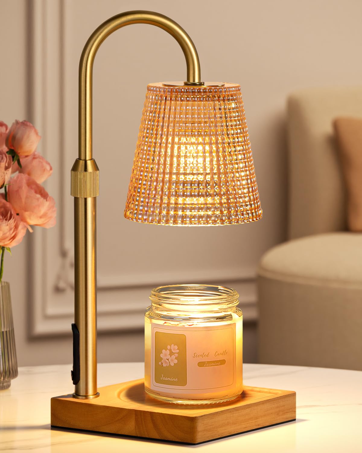 Amber Candle Warmer Lamp with Timer, House Warming Gifts New Home Decor