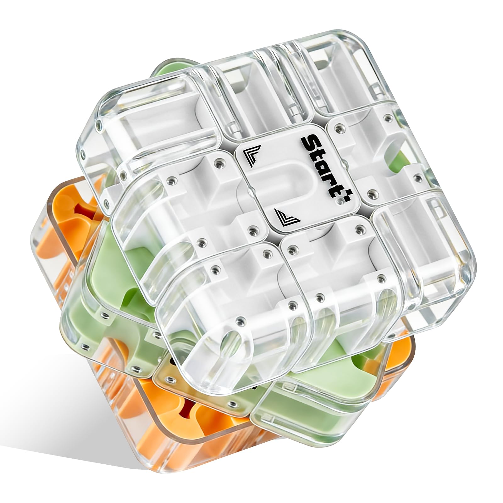 2-in-1 Advanced Maze Cube with Rolling Ball – Labyrinth Puzzle & Color Matching Brain Teaser for Kids 8-12 & Adults, Screen-Free Travel Game, Gift for